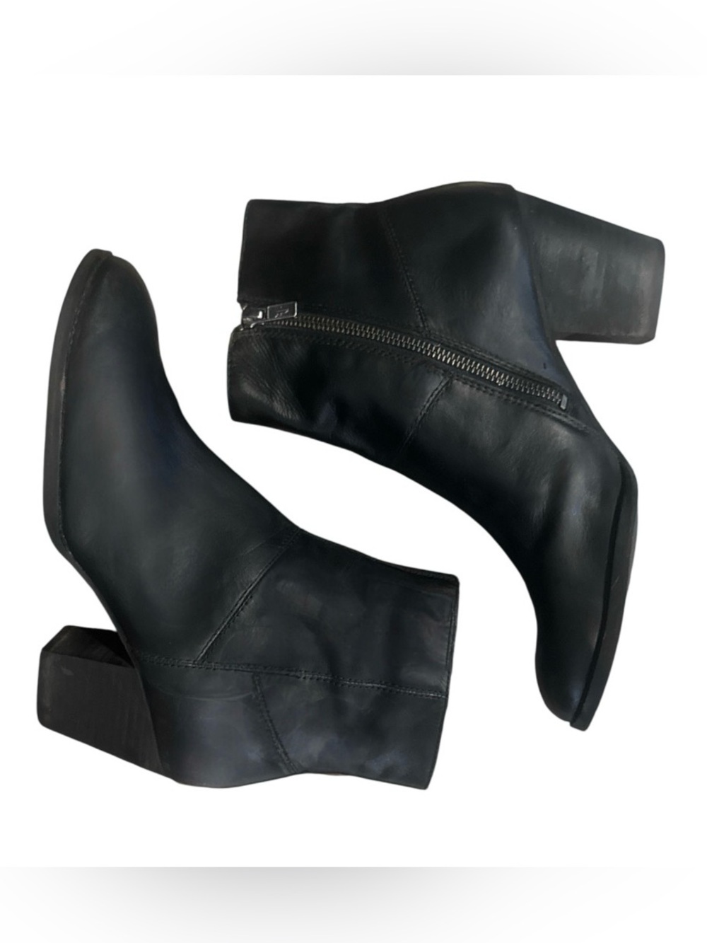 Authentic Frye black leather designer ankle boots sz 9 - Picture 6 of 13